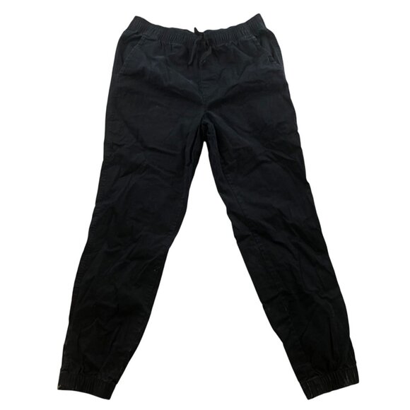 Aeropostale Mens Jogger Pants Small Pull On Black Stretch Casual Drawstring - Picture 1 of 14